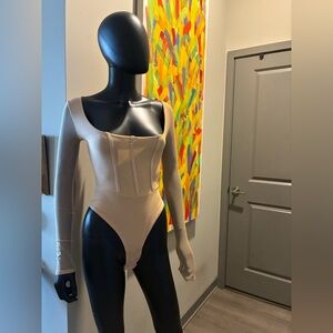 PrettyLittleThing Beige Bodysuit